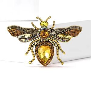 Citrine Queen Bee Brooch